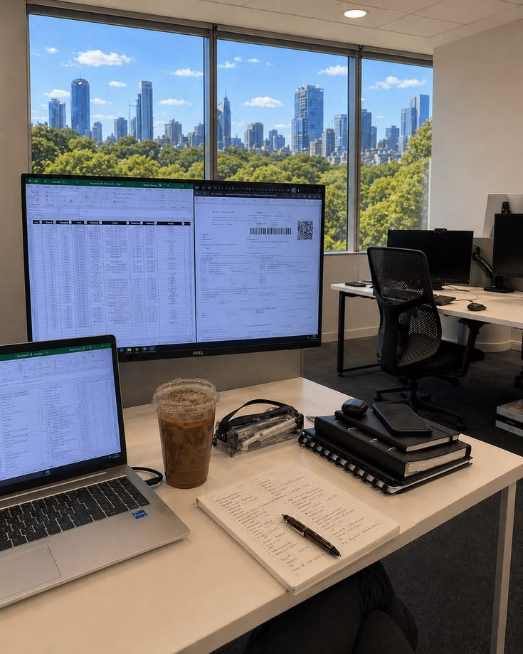 Financial analysis desk